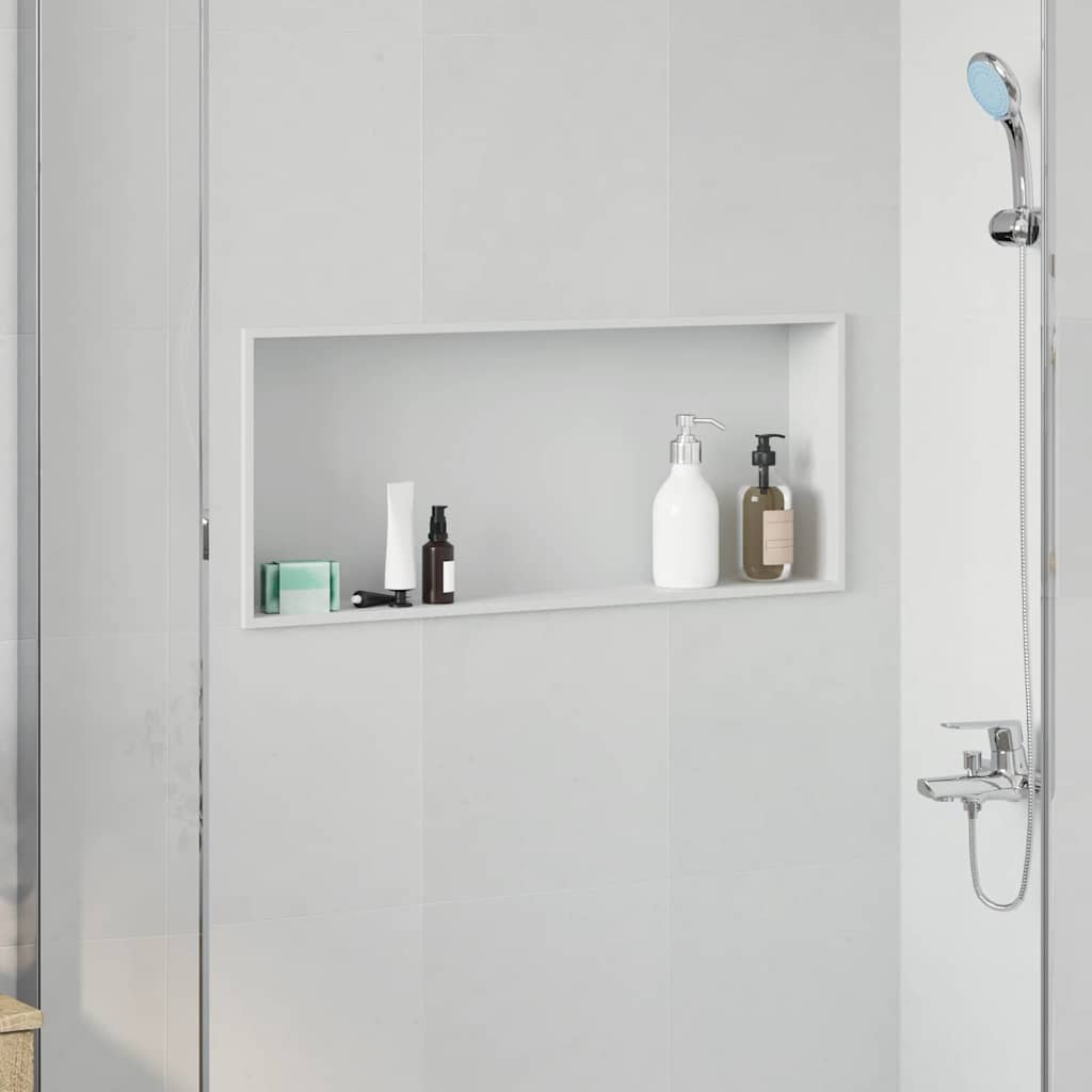Dusjniche Hvit 75 x 30 x 9,5 cm Rustfritt Stål
