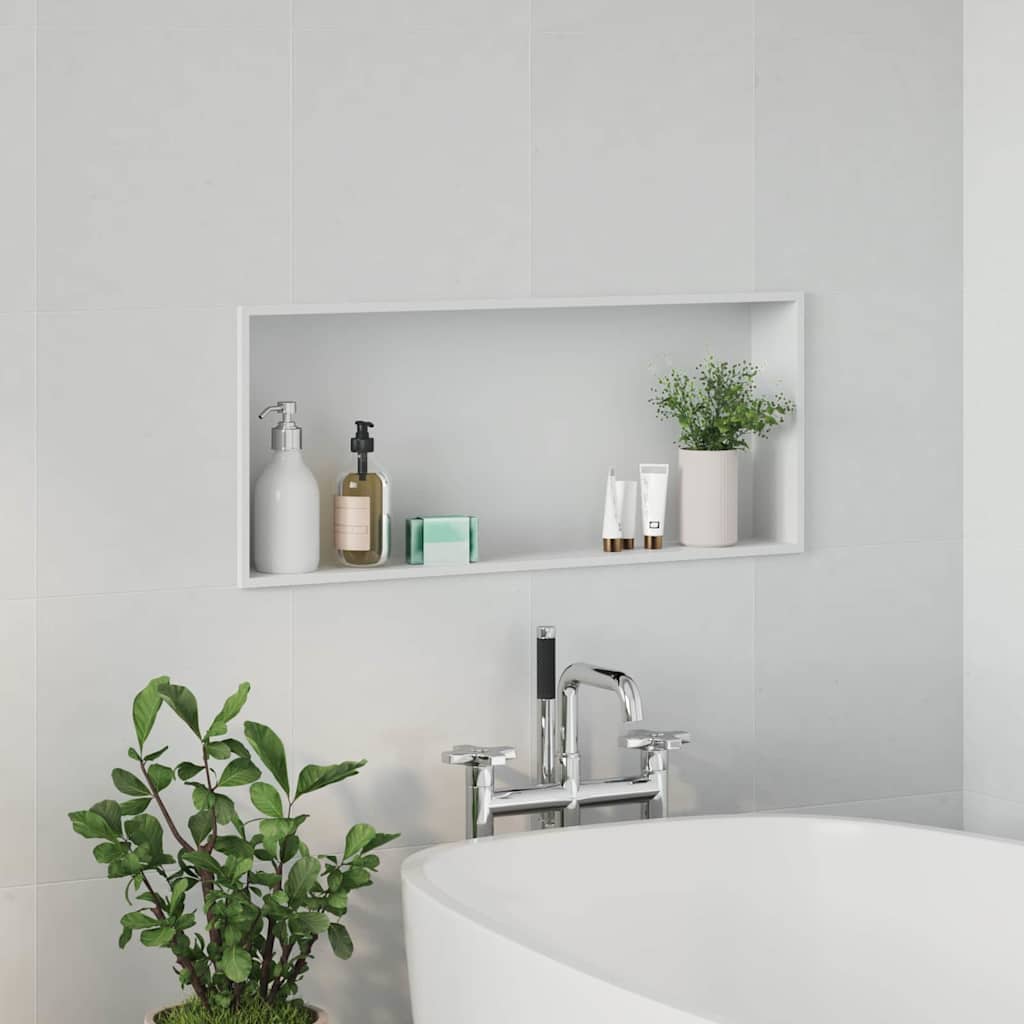 Dusjniche Hvit 75 x 30 x 9,5 cm Rustfritt Stål
