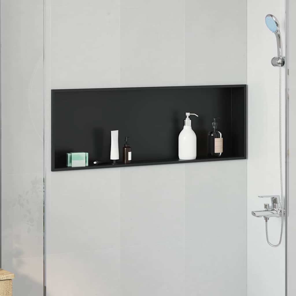 Dusjniche Svart 90 x 30 x 9,5 cm Rustfritt Stål