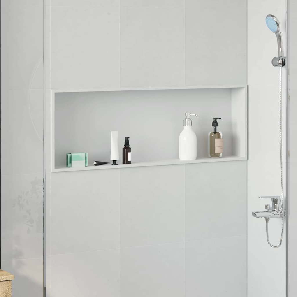Dusjniche Hvit 90 x 30 x 9,5 cm Rustfritt Stål
