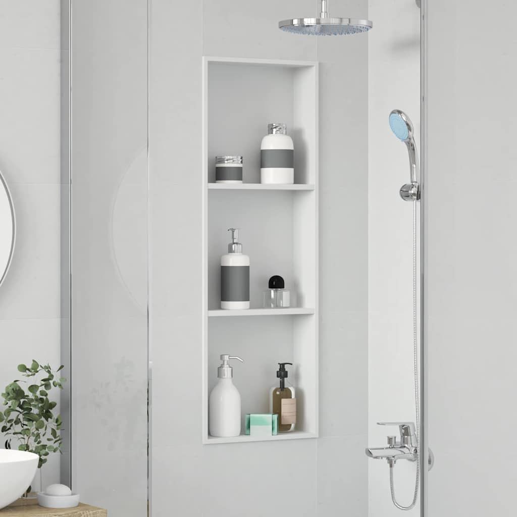 Dusjniche Hvit 90 x 30 x 9,5 cm Rustfritt Stål