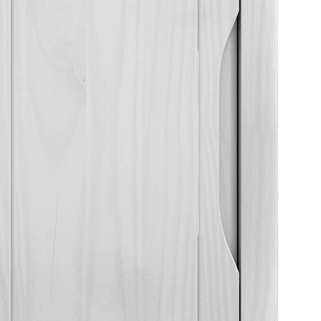 Baderom veggskap med dør FLORO Hvit 35 x 30 x 60 cm Massiv furu