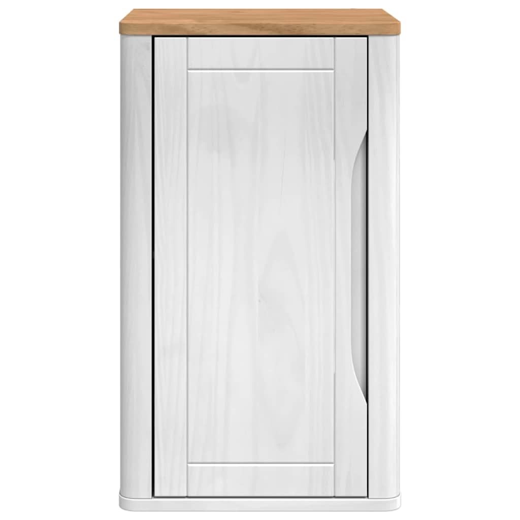Baderom veggskap med dør FLORO Hvit 35 x 30 x 60 cm Massiv furu