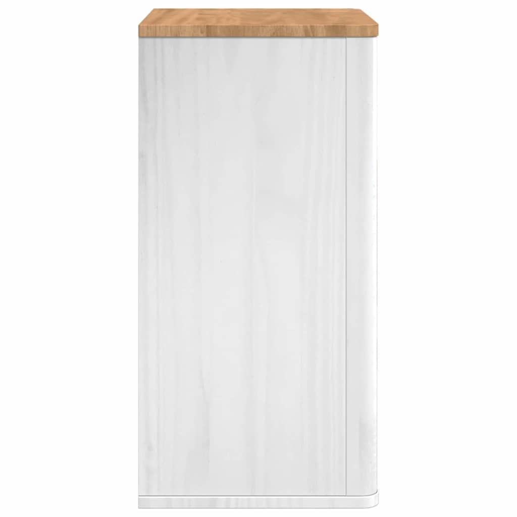 Baderom veggskap med dør FLORO Hvit 35 x 30 x 60 cm Massiv furu