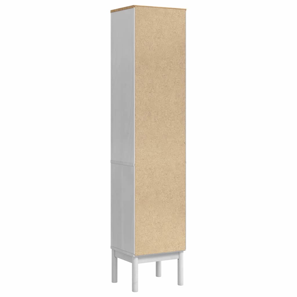 Høyt baderomsskap FLORO Hvit 35 x 30 x 160 cm Massiv furu