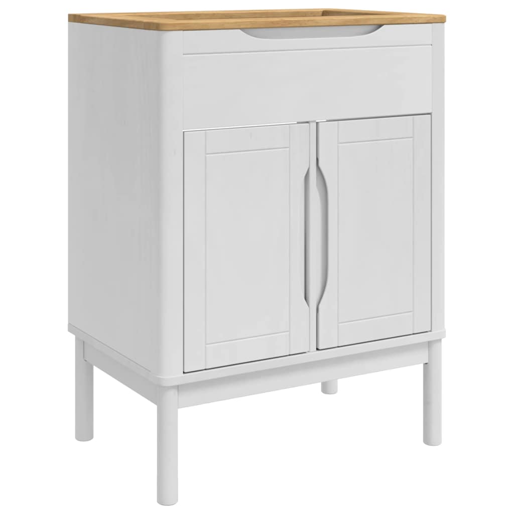 Baderomsvaskeskap FLORO Hvit 60 x 40 x 80 cm Massivt furutre