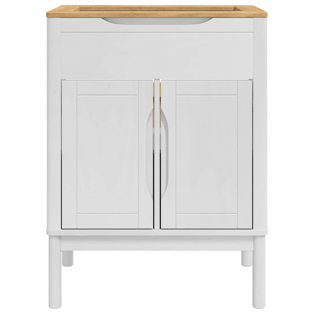 Baderomsvaskeskap FLORO Hvit 60 x 40 x 80 cm Massivt furutre