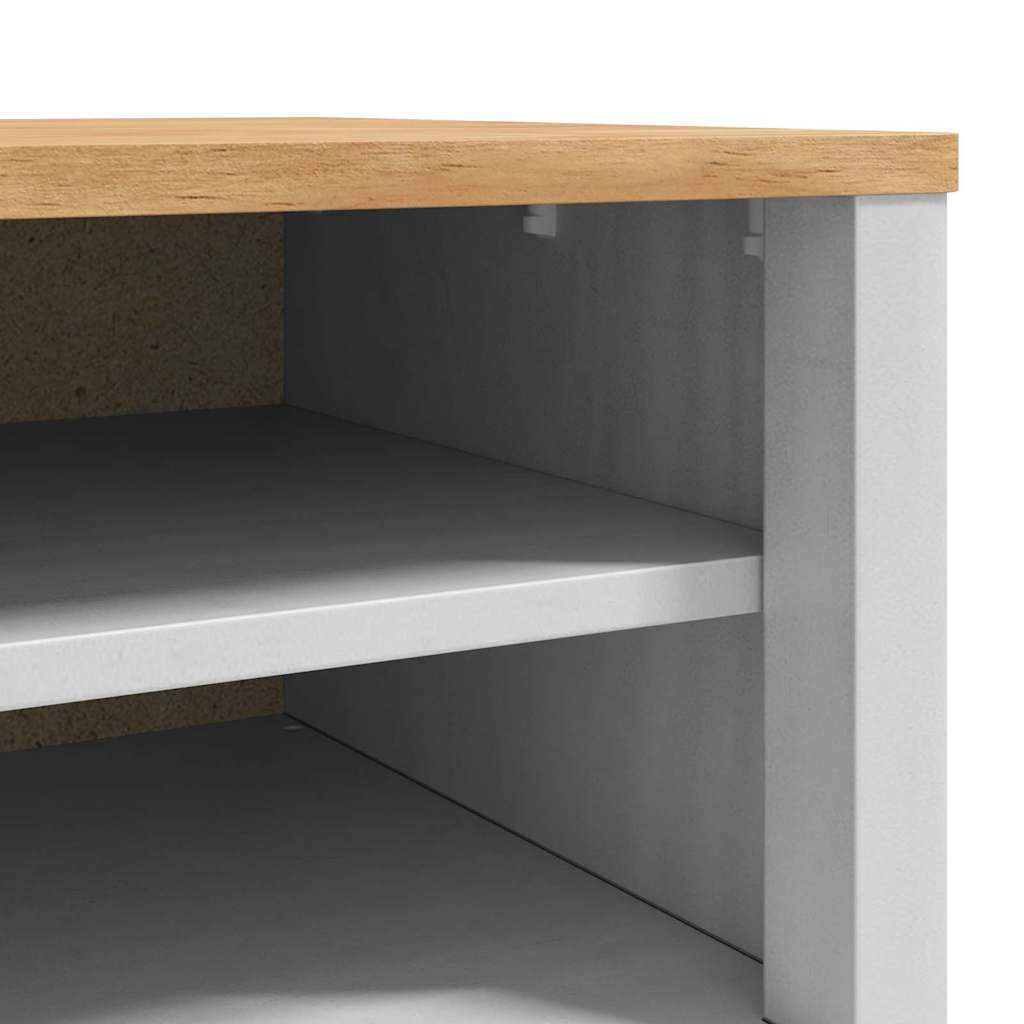 Gangbenk med skuff FLORO Hvit 115 x 40 x 45 cm Massiv furu