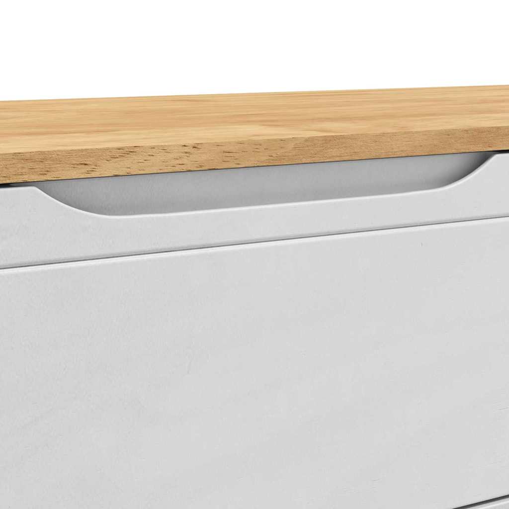 Gangbenk med skuff FLORO Hvit 115 x 40 x 45 cm Massiv furu