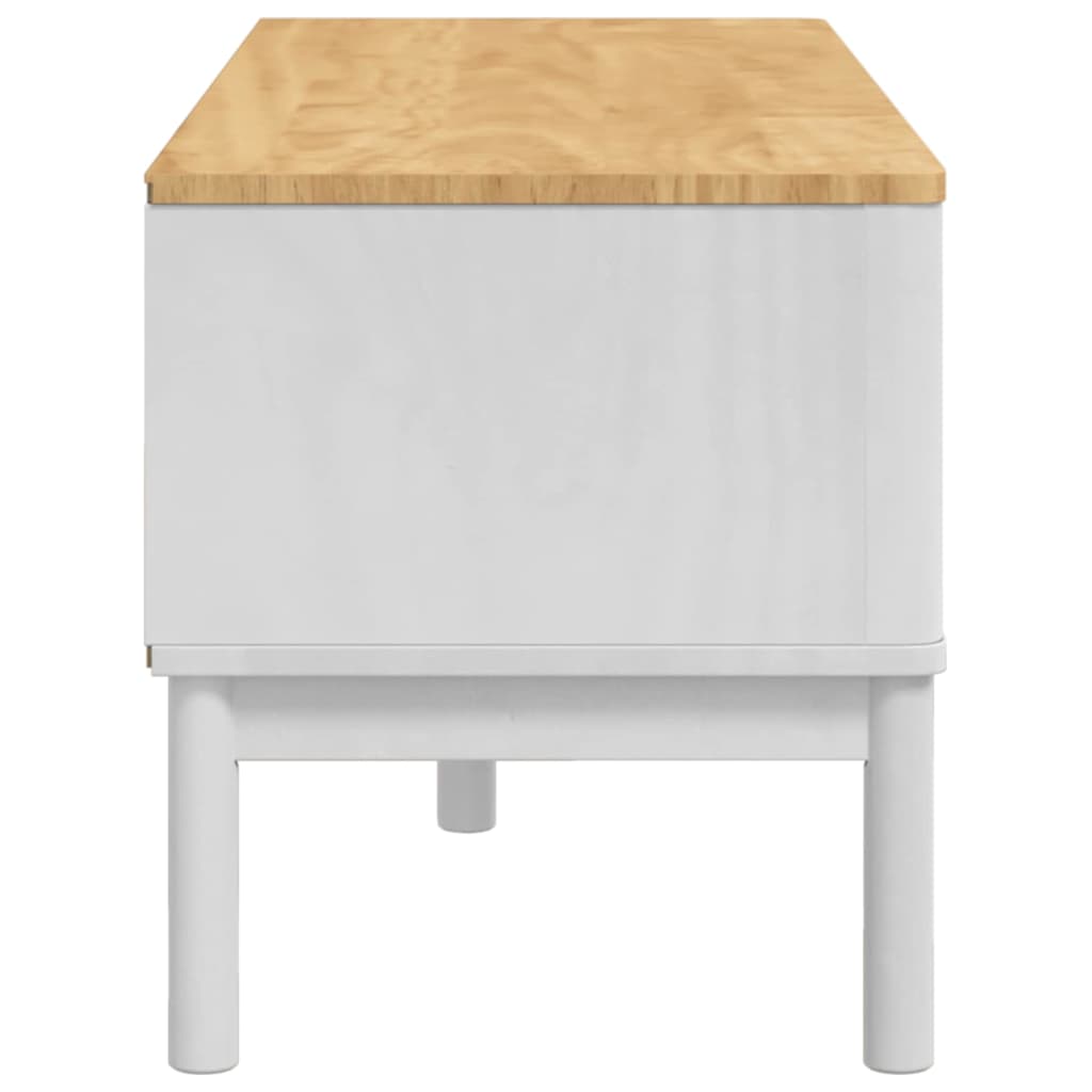 Gangbenk med skuff FLORO Hvit 115 x 40 x 45 cm Massiv furu