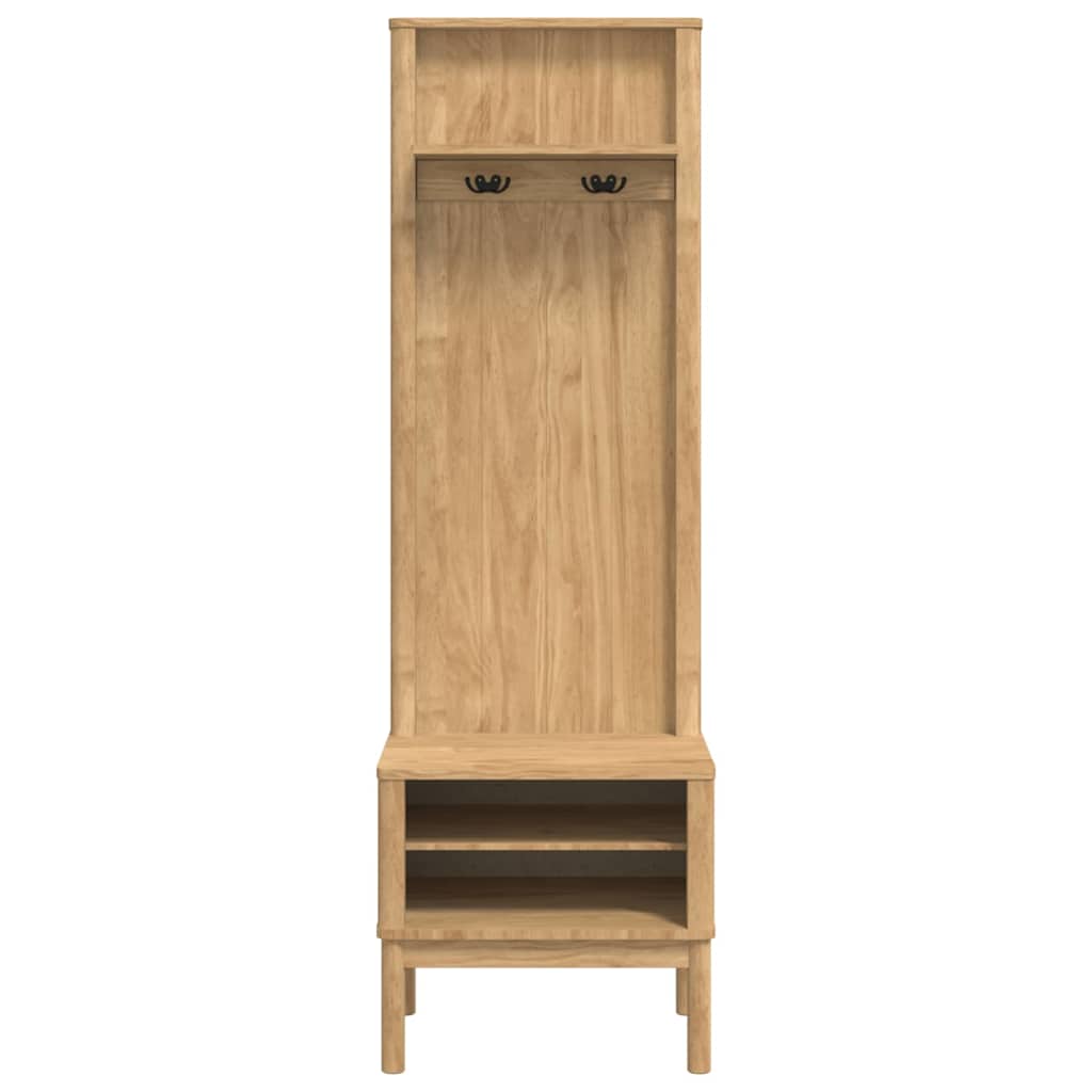 Gangskap FLORO Vokset Brun 50 x 40 x 158 cm Massiv furu