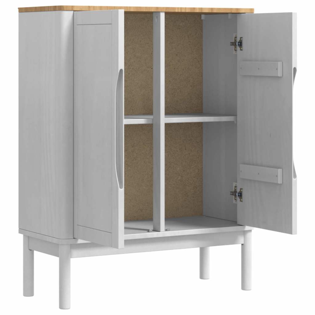 Serviesskap FLORO Hvit 70 x 30 x 70,5 cm Massiv furu