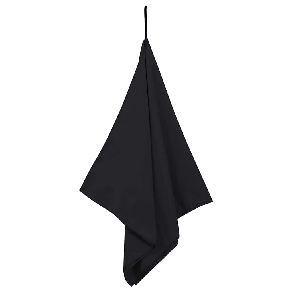 Sportshåndklær 2 pcs Svart 100 x 50 cm Polyester og polyamid