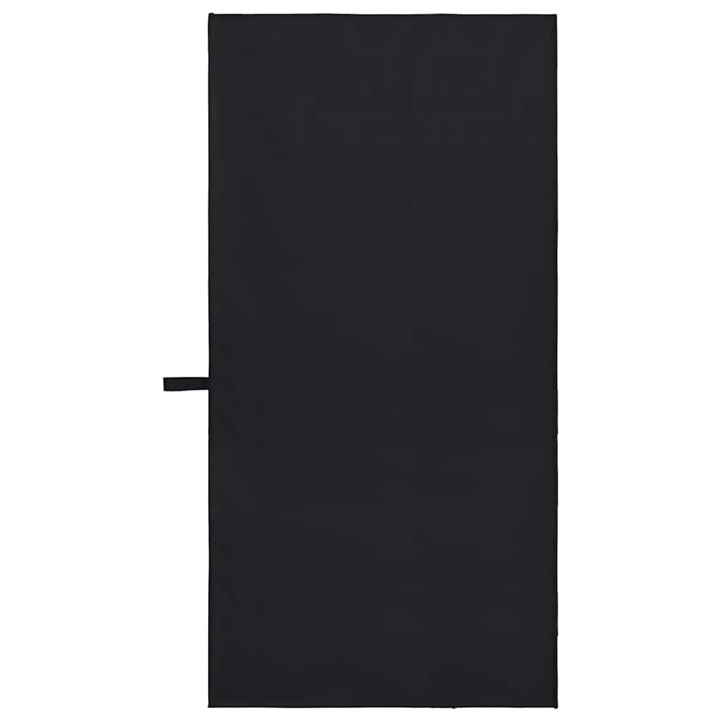 Sportshåndklær 2 pcs Svart 100 x 50 cm Polyester og polyamid
