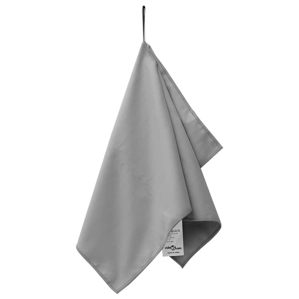 Sportshåndklær 2 pcs Mørke grå 50 x 30 cm Polyester og polyamid