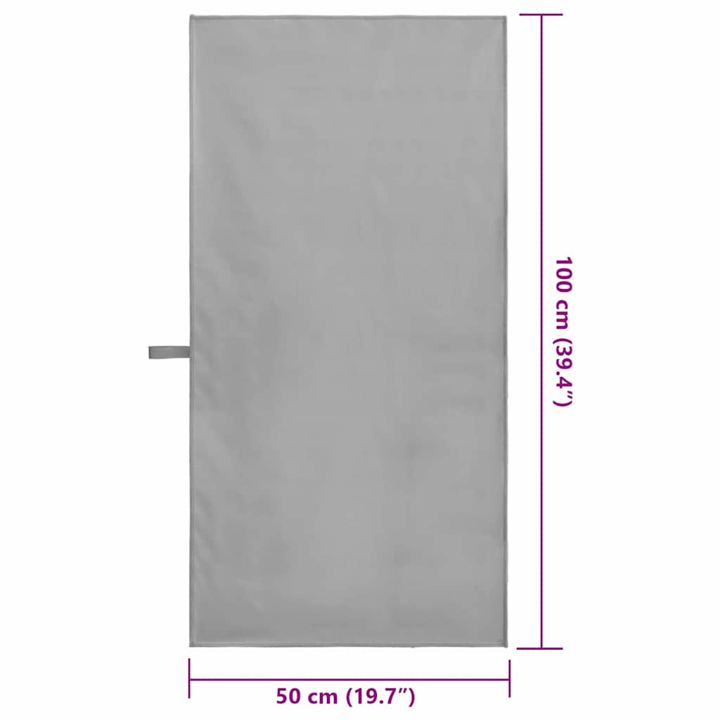Sportshåndklær 2 pcs Mørke grå 100 x 50 cm