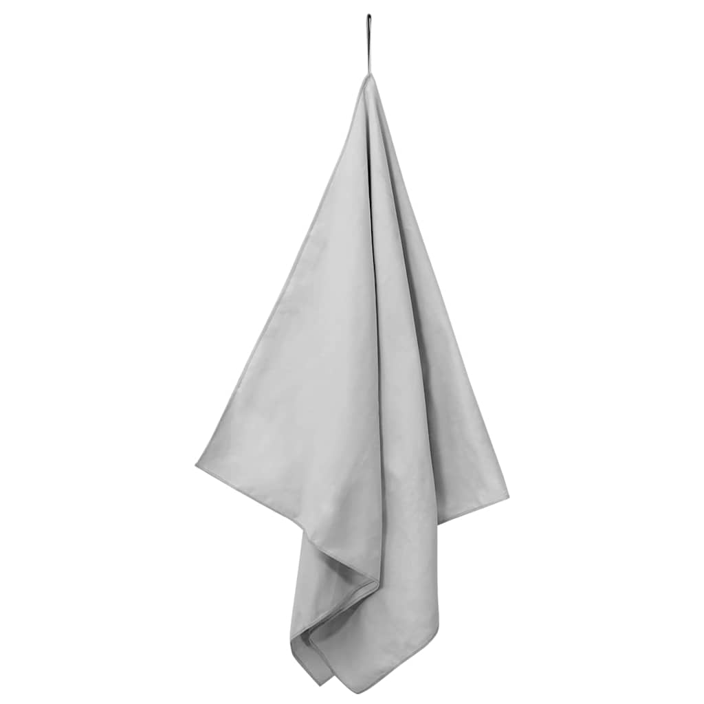 Sportshåndklær 2 pcs Grå 140 x 70 cm Polyester og polyamid