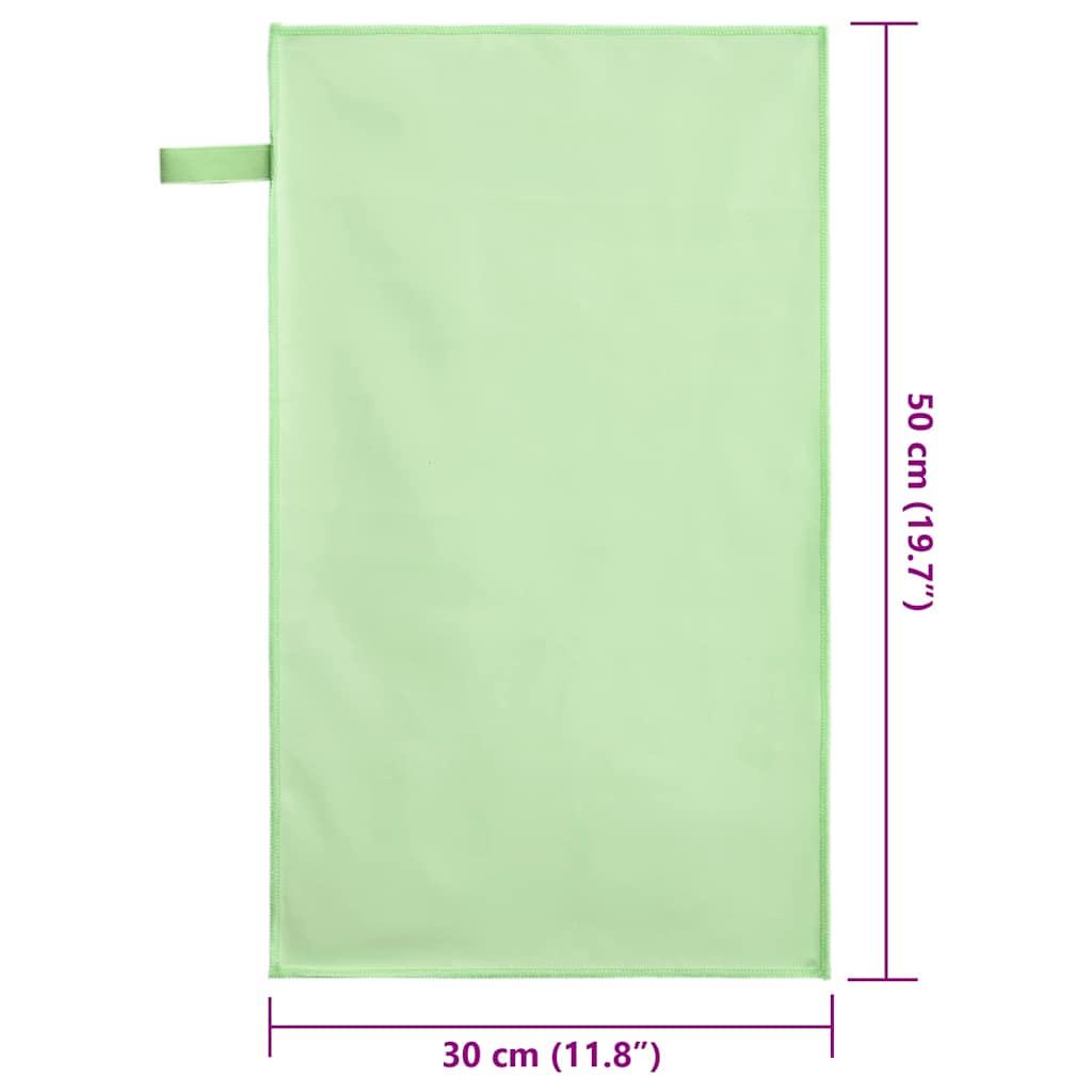Sportshåndklær 2 pcs grønn 50 x 30 cm Polyester og polyamid