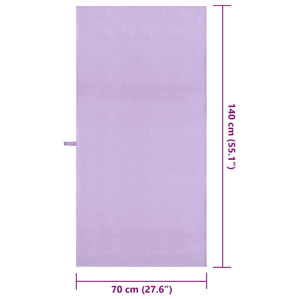 Sportshåndklær 2 pcs Lilla 140 x 70 cm Polyester og polyamid