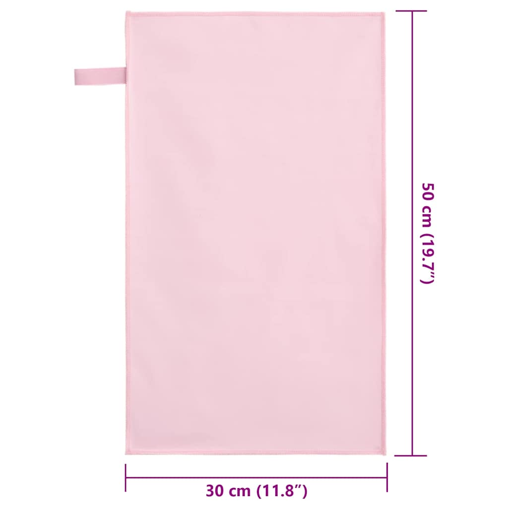 Sportshåndklær 2 pcs Rosa 50 x 30 cm Polyester og polyamid