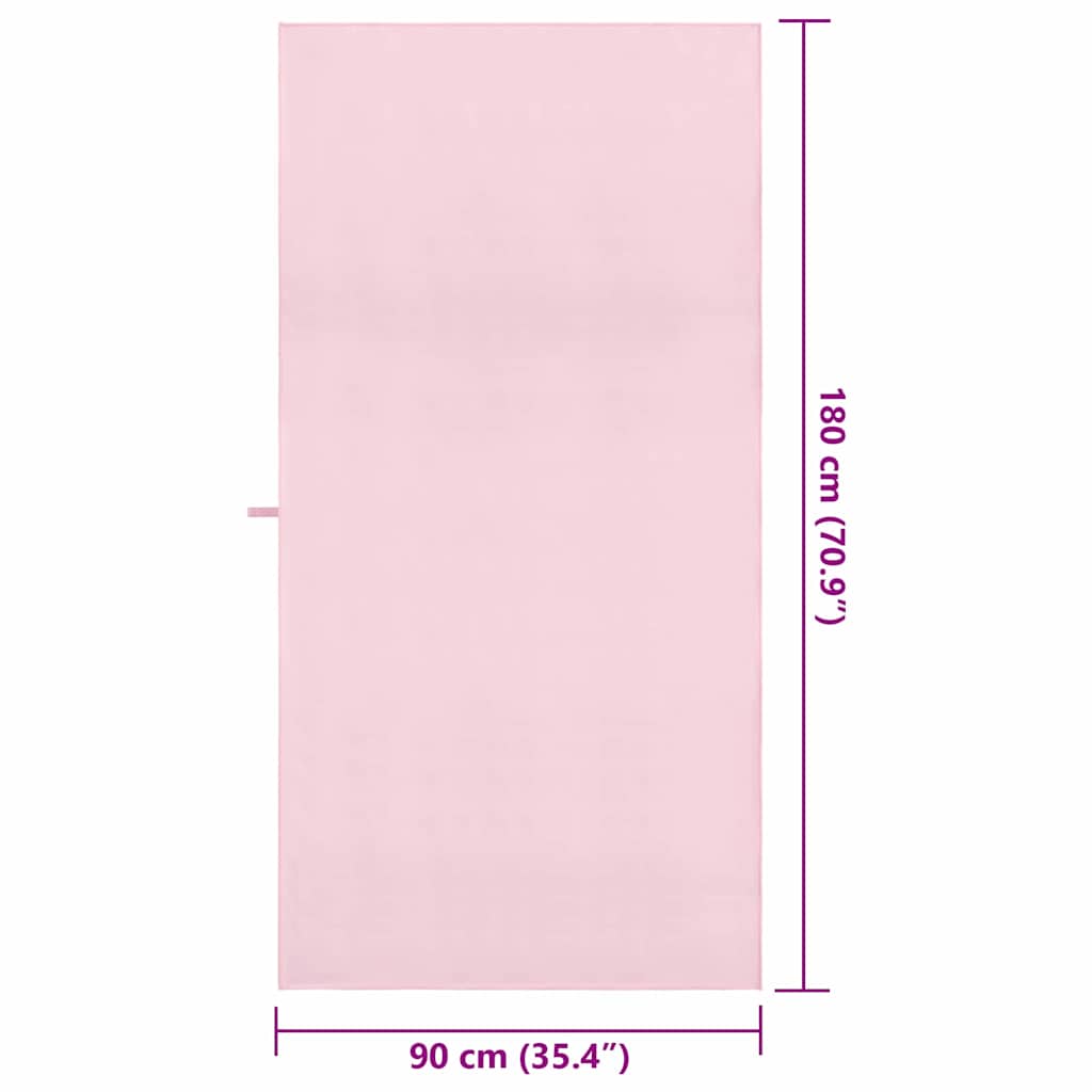 Sportshåndklær 2 pcs Rosa 180 x 90 cm Polyester og polyamid