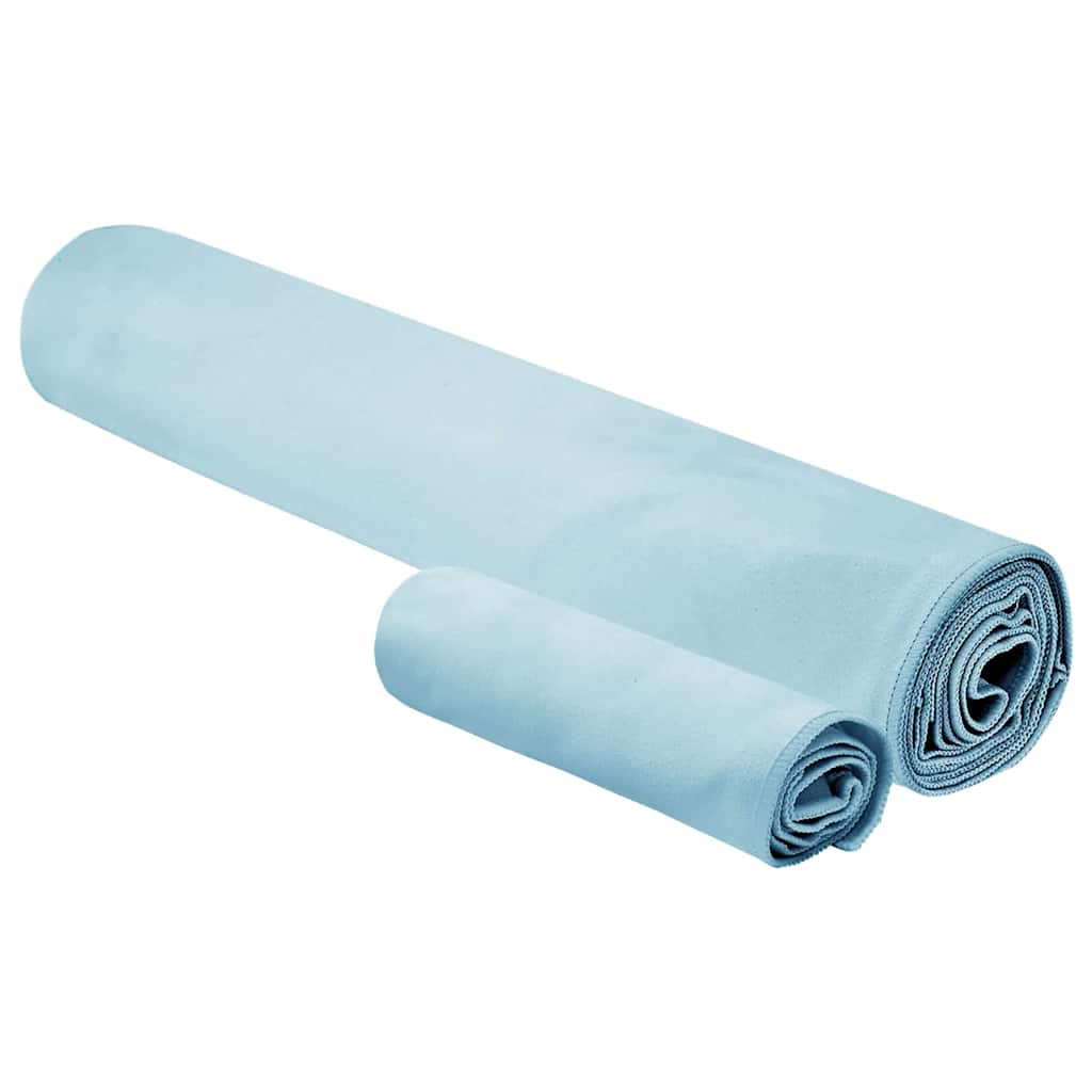 Sports håndklesett 2 pcs Blå stoff