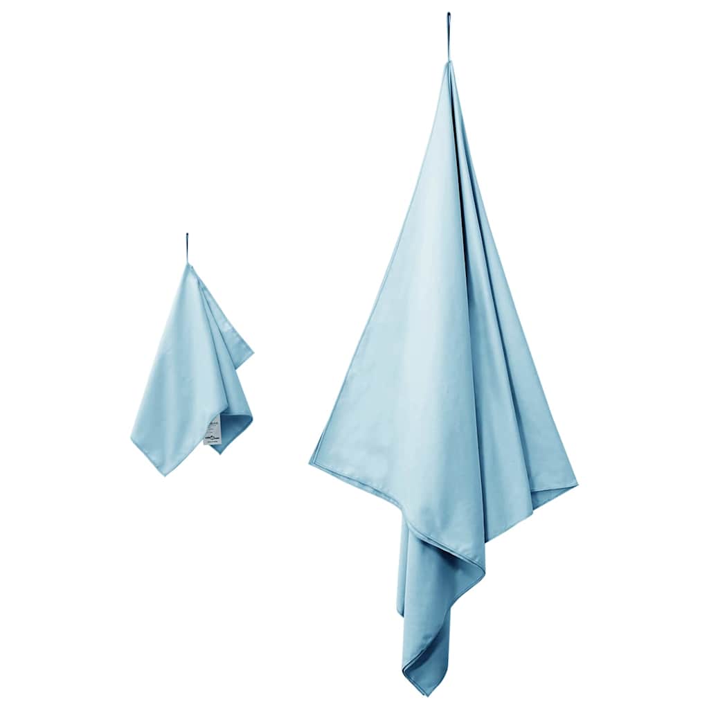 Sports håndklesett 2 pcs Blå stoff