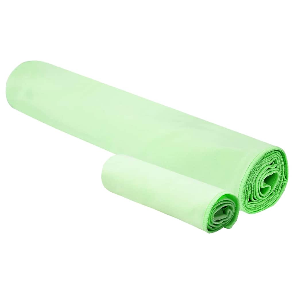 Sports håndklesett 2 pcs grønn stoff