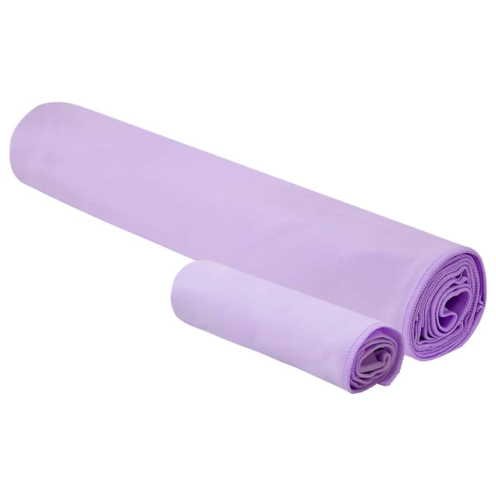 Sports håndklesett 2 pcs Lilla stoff