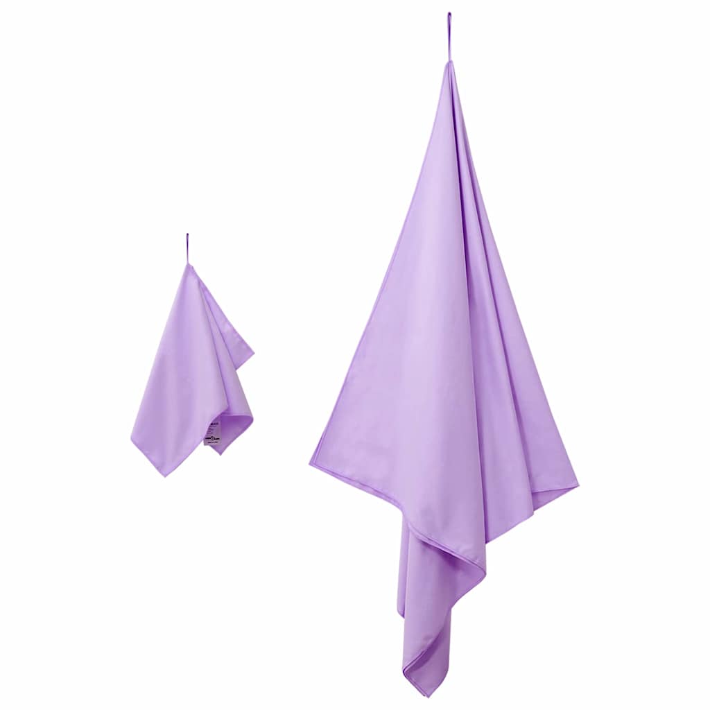 Sports håndklesett 2 pcs Lilla stoff