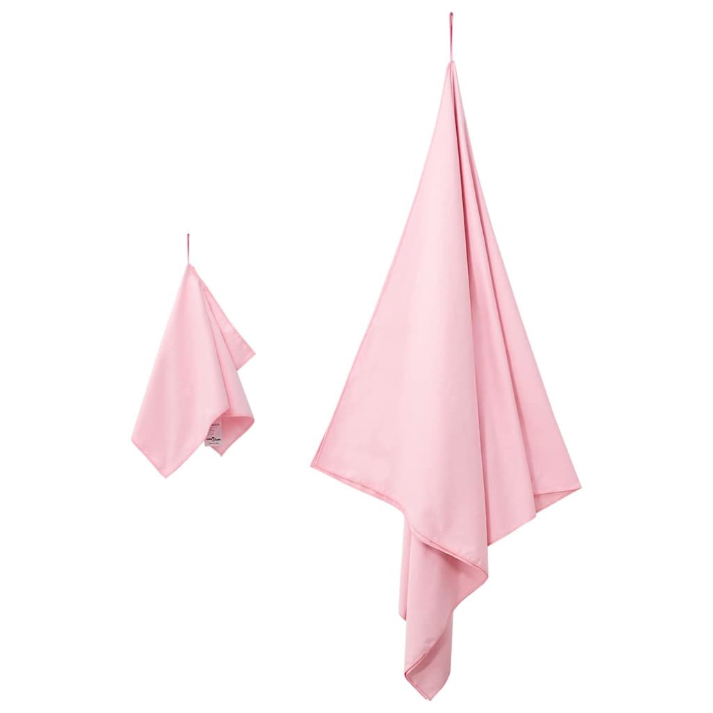 Sports håndklesett 2 pcs Rosa stoff