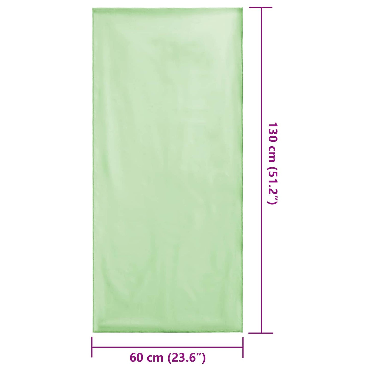 Utendørs Stol Håndklær 2 pcs grønn 130 x 60 cm