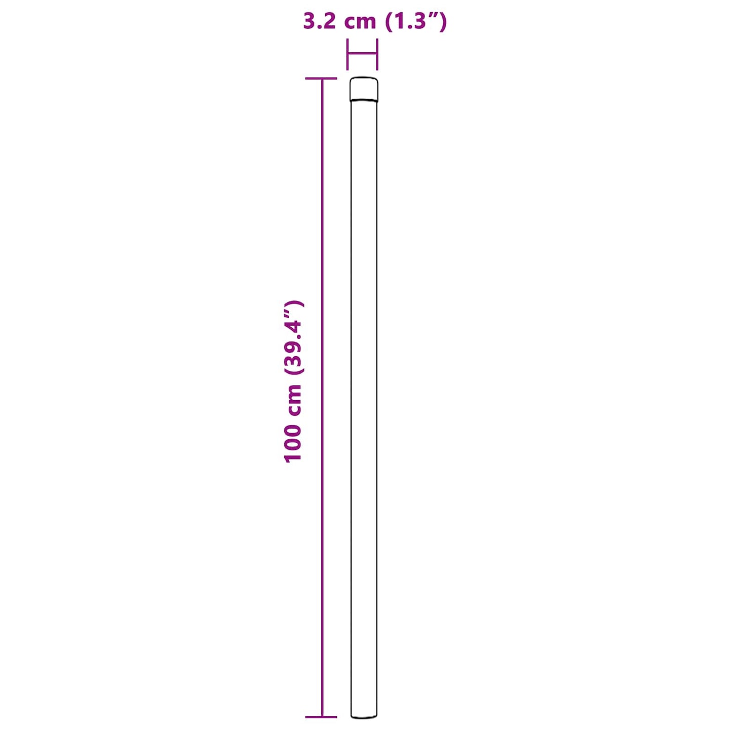 Gjerdepåle 2 pcs grønn 100 cm Pulverlakkert stål