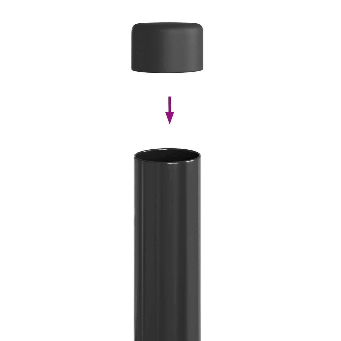 Gjerdepåle 12 pcs Grå 60 cm Pulverlakkert stål