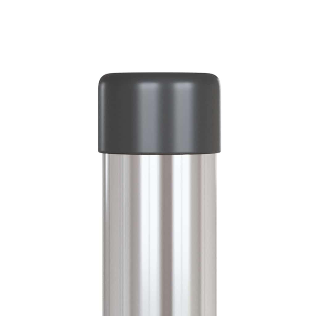 Gjerdepåle 12 pcs sølv 60 cm Pulverlakkert stål