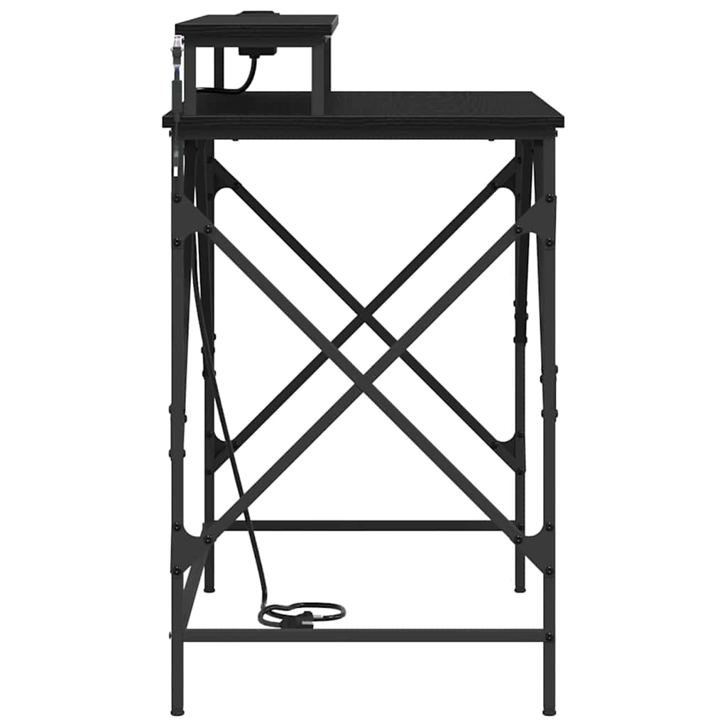 Skrivebord Svart Eik 100 x 50 x 86,5 cm Konstruert tre