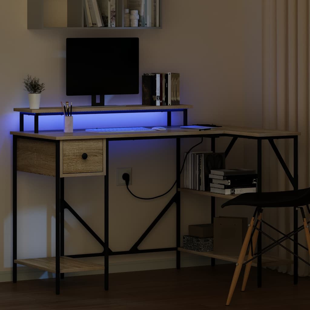 Skrivebord Sonoma eik 120 x 79 x 86,5 cm Konstruert tre