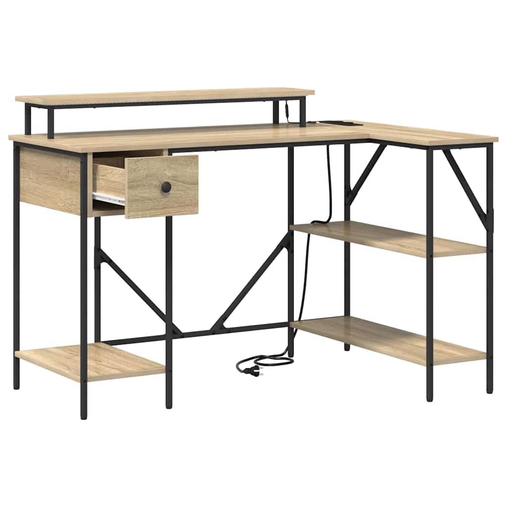 Skrivebord Sonoma eik 120 x 79 x 86,5 cm Konstruert tre