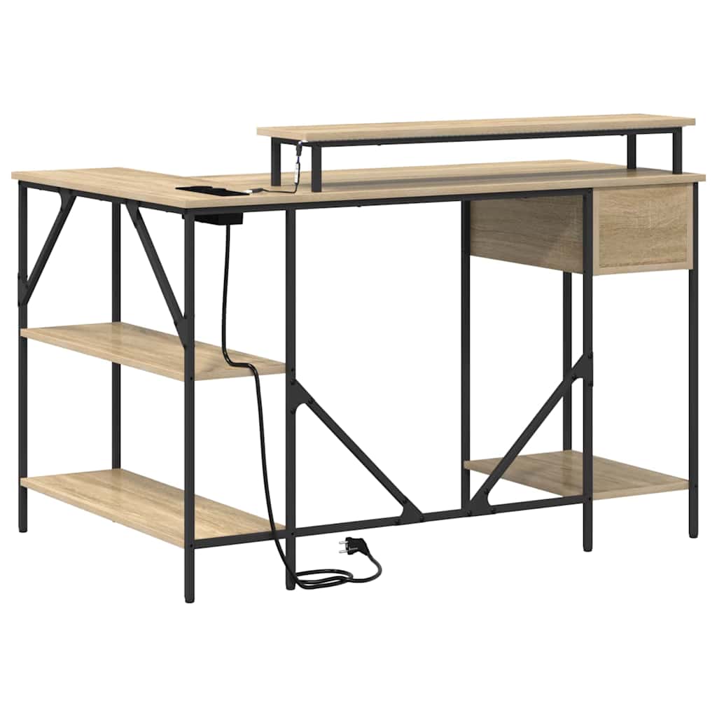 Skrivebord Sonoma eik 120 x 79 x 86,5 cm Konstruert tre