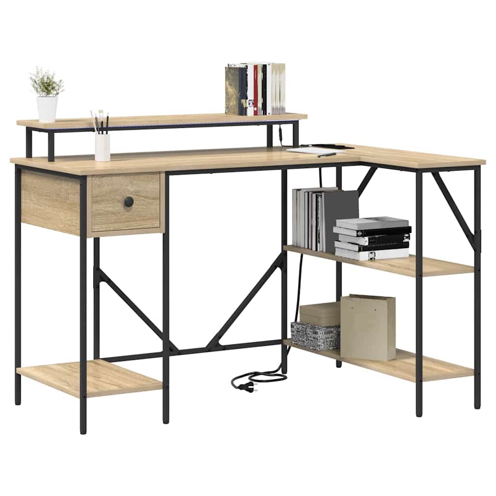 Skrivebord Sonoma eik 120 x 79 x 86,5 cm Konstruert tre