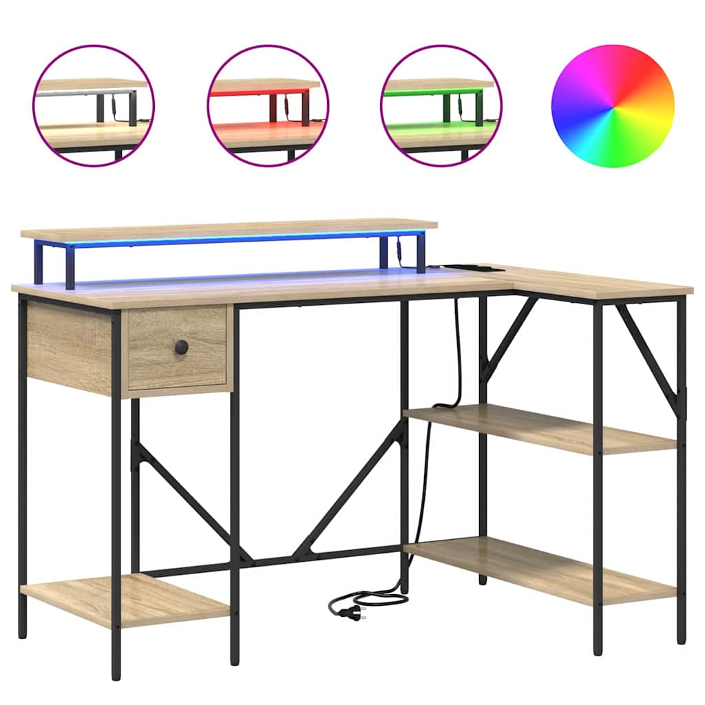 Skrivebord Sonoma eik 120 x 79 x 86,5 cm Konstruert tre