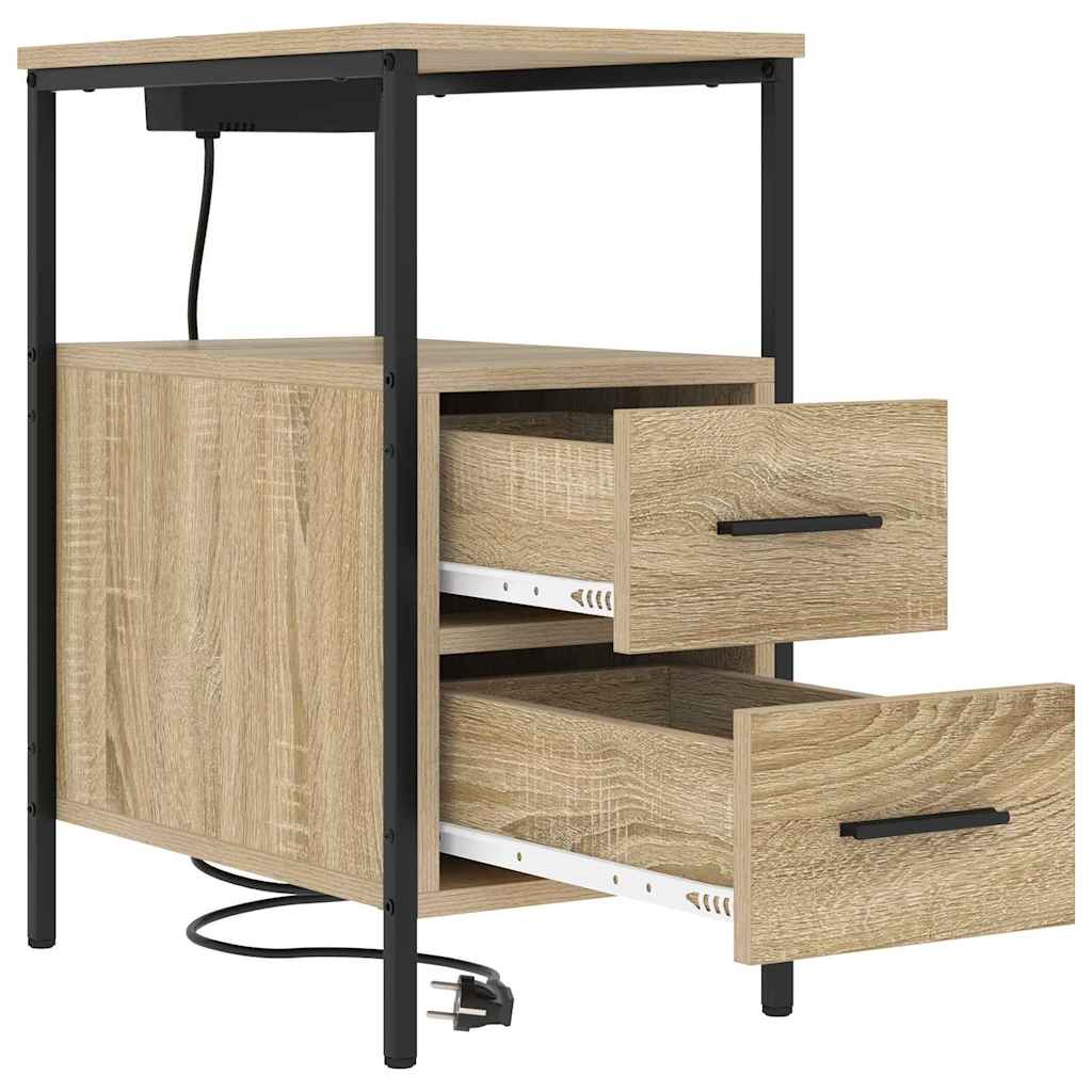 Nattbordskap Sonoma eik 30 x 48 x 61 cm Konstruert tre