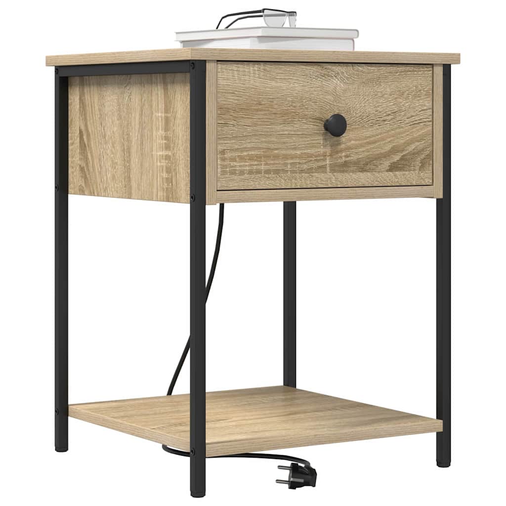 Nattbordskap 2 pcs Sonoma eik 42 x 41 x 56 cm Konstruert tre