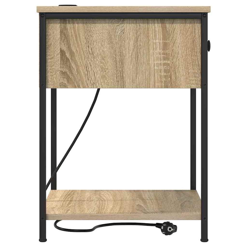 Nattbordskap 2 pcs Sonoma eik 42 x 41 x 56 cm Konstruert tre