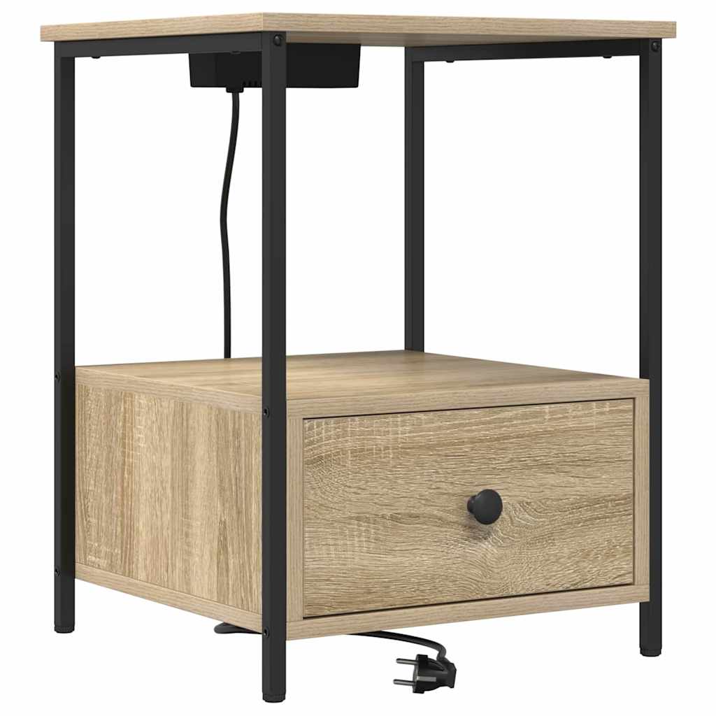 Nattbordskap 2 pcs Sonoma eik 42 x 41 x 56 cm Konstruert tre