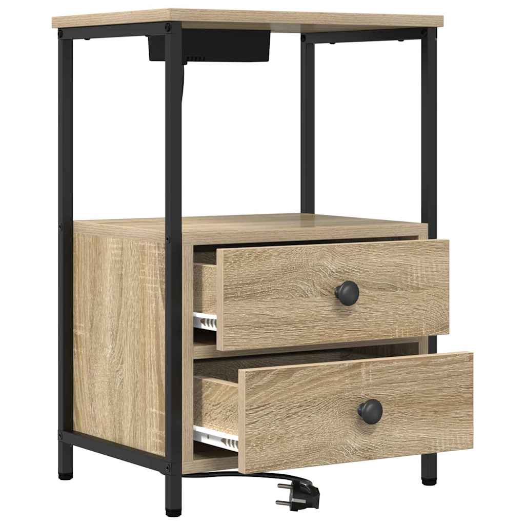 Nattbordskap Sonoma eik 40 x 31 x 60 cm Konstruert tre