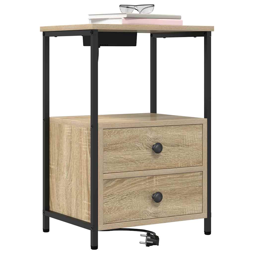 Nattbordskap Sonoma eik 40 x 31 x 60 cm Konstruert tre