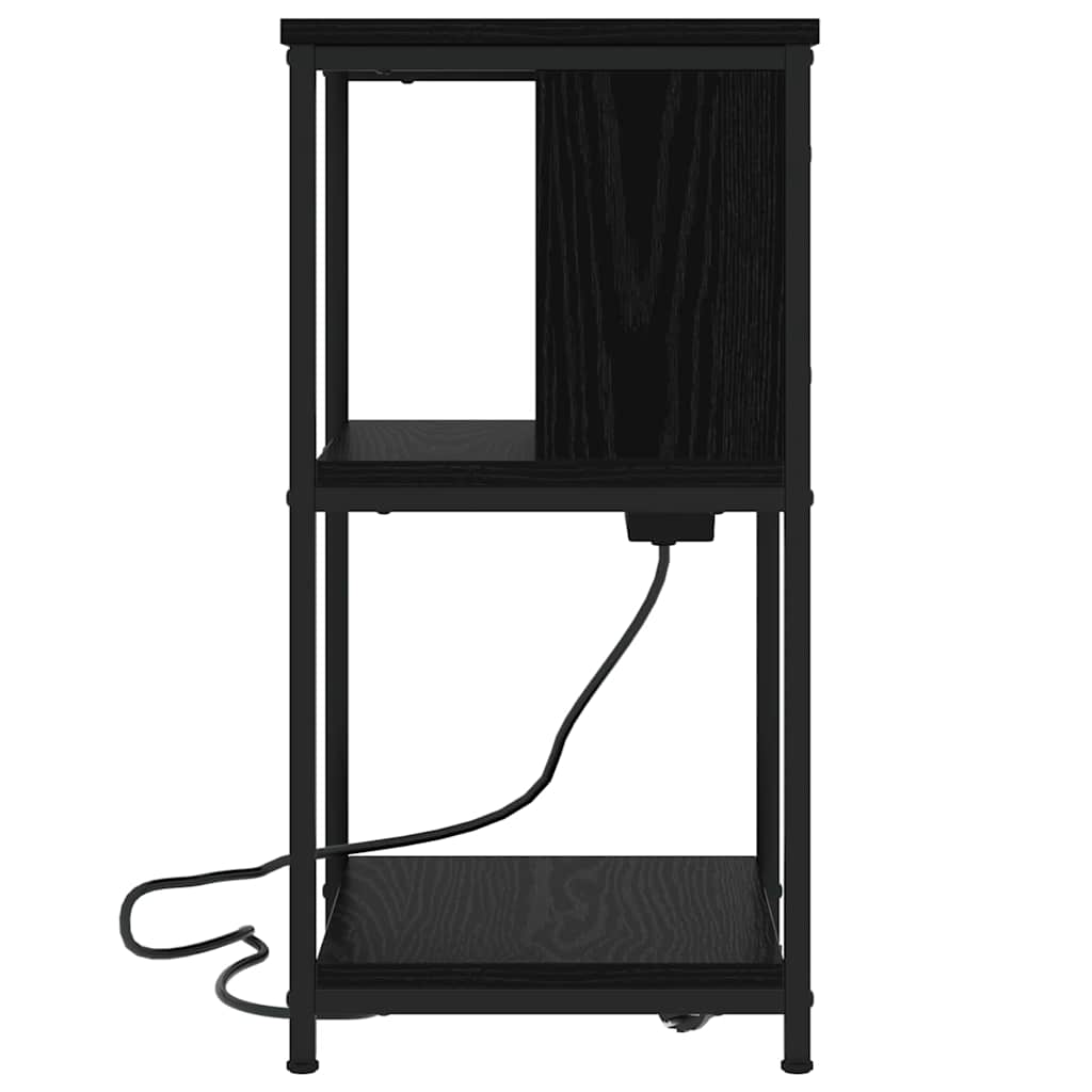 Nattbordskap Svart Eik 38 x 31 x 61 cm Konstruert tre
