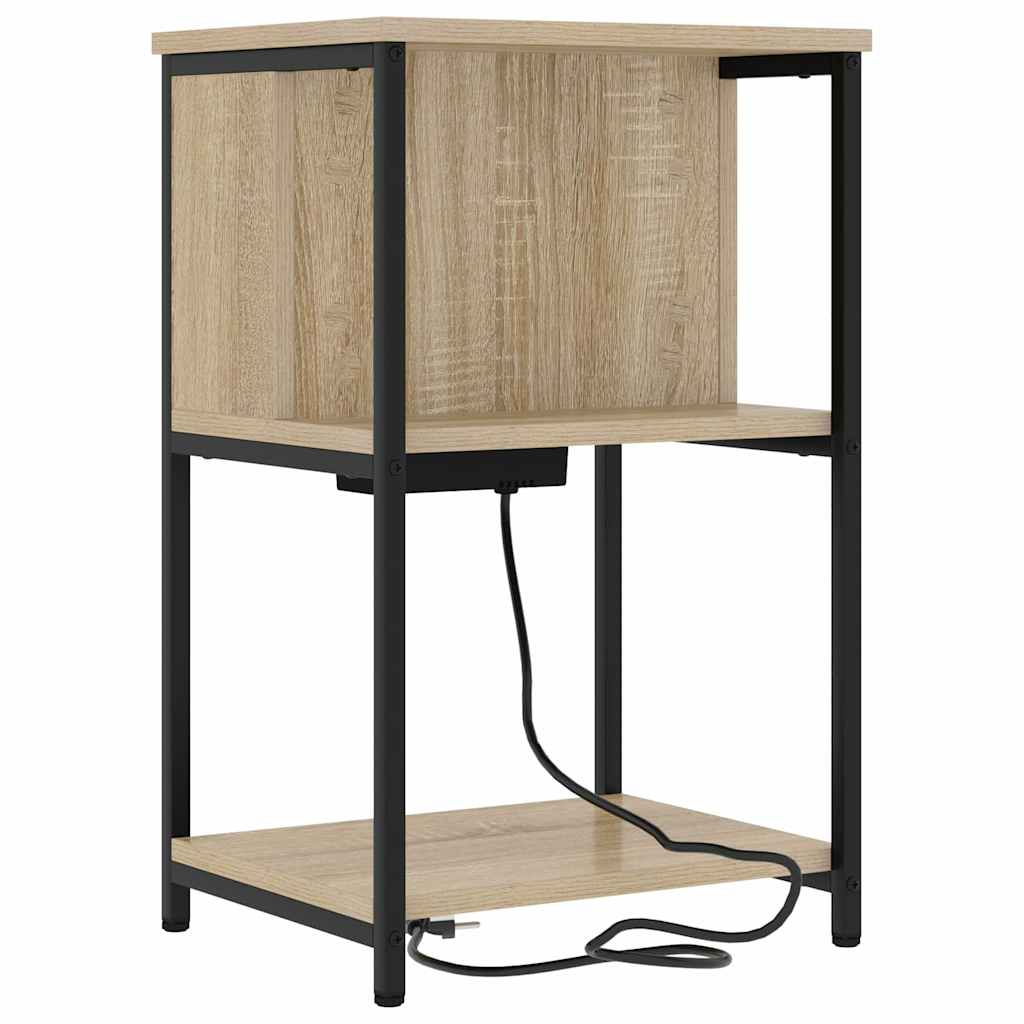 Nattbordskap 2 pcs Sonoma eik 38 x 31 x 61 cm Konstruert tre