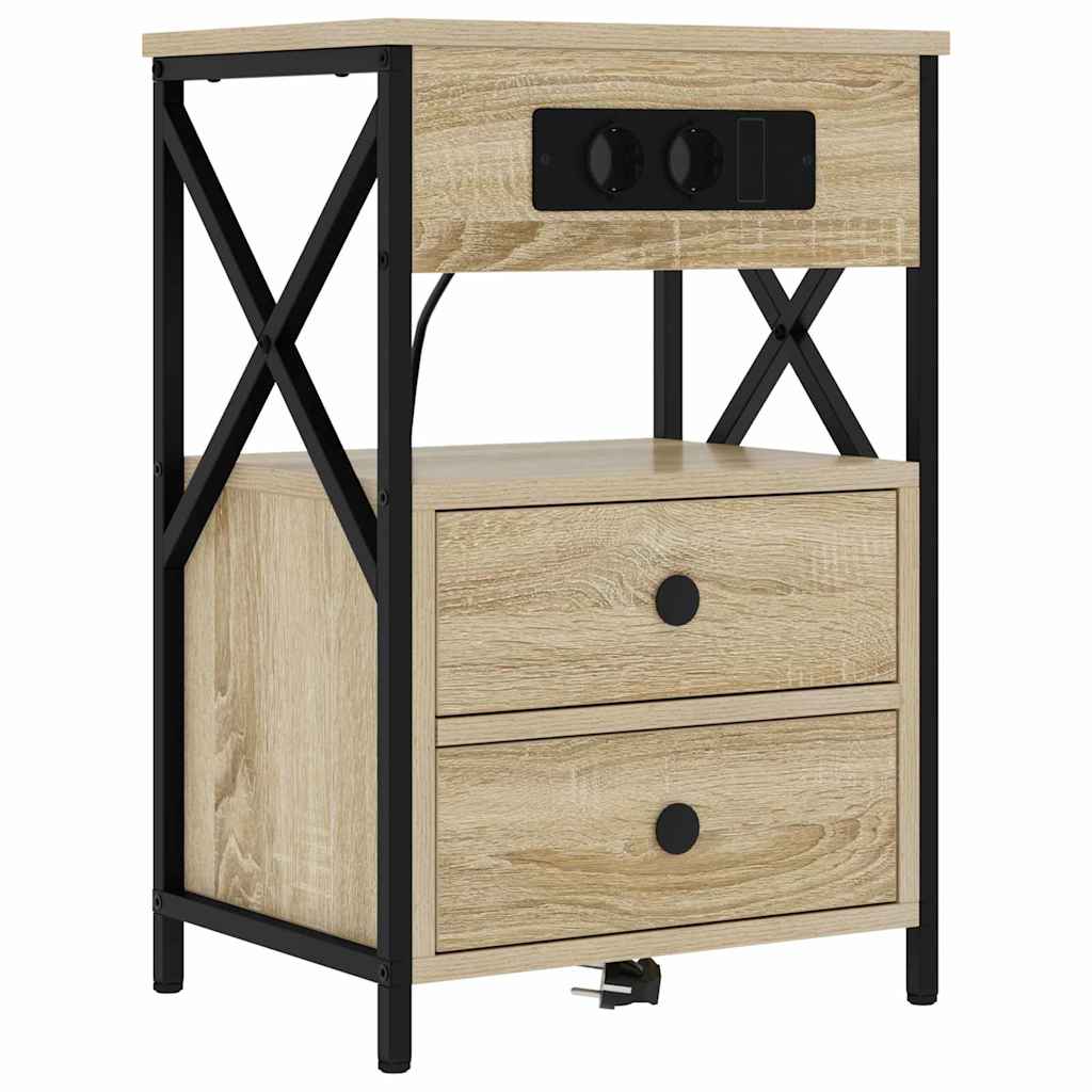 Nattbordskap Sonoma eik 40 x 31 x 60 cm Konstruert tre